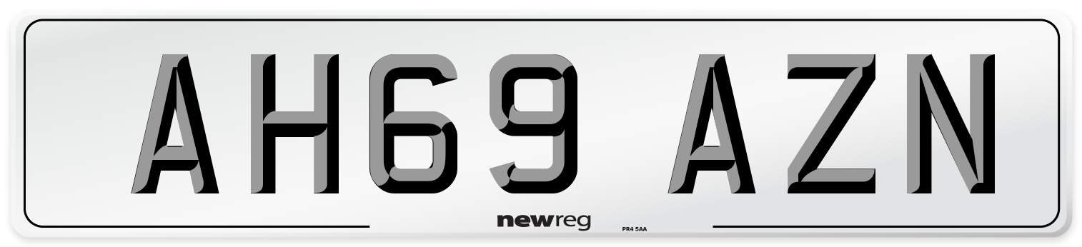AH69 AZN Number Plate from New Reg
